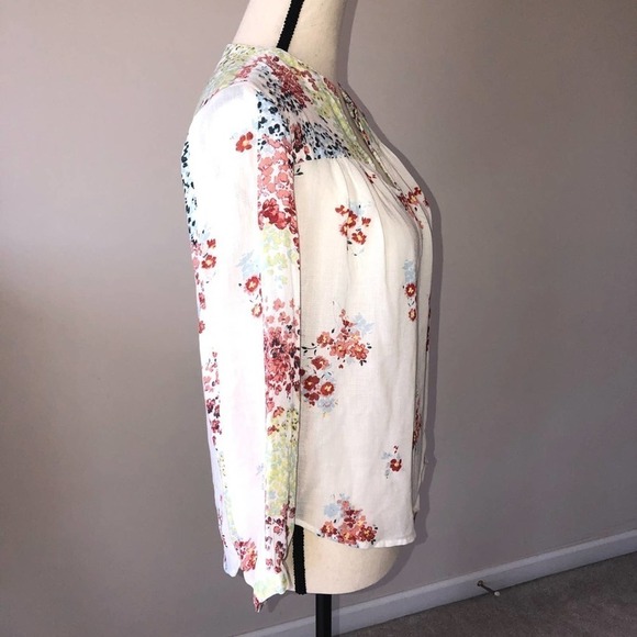 Lucky Brand Floral Top SZ XS Boho Vibes - Picture 2 of 6